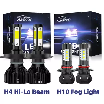 H4 9003 + 9006 For Mitsubishi Montero 01-06 LED Headlights Foglights Combo Bulbs • $49.99