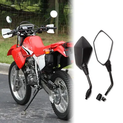 10MM Motorcycle Rearview Mirrors For Honda XR650L XR250L XR350R / CRF250 230 450 • $25.48