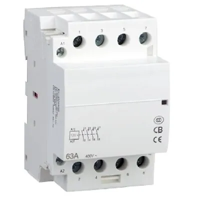 40A LED Contactor 4 Pole 110V 120V Coil 40 AMP Lighting Modular NO 30a 50a DIN • $59.99