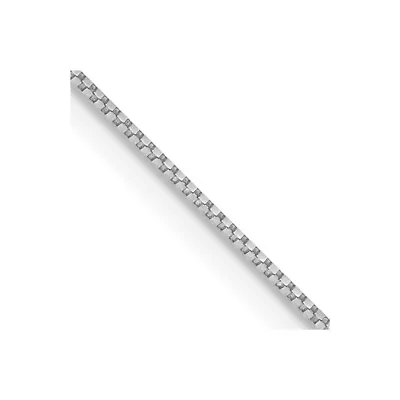 Real 10kt White Gold .7mm Box Chain; 22 Inch • $117.96
