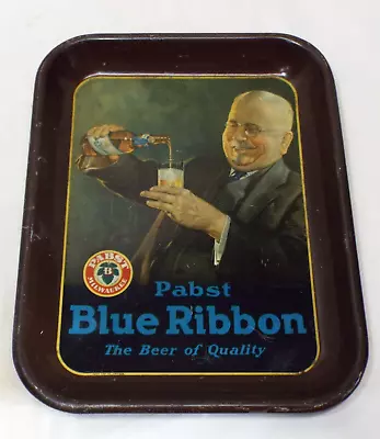 Antique 1933 PABST BLUE RIBBON Milwaukee Beer Advertising SERVING TRAY Original • $65