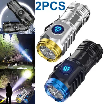 Three-Eyed Monster Mini Flashlight Flash Super Power Waterproof Outdoor Travel • £2.34