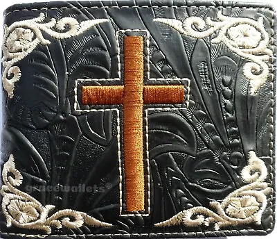 Cross Mens Wallet Texas Western Bifold W059 Black • $11.99