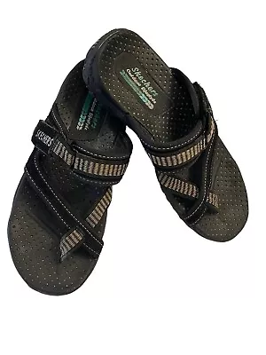 Skechers Outdoor Lifestyle Women Flip Flop Sandal Shoes Black Size  5 • $12.95