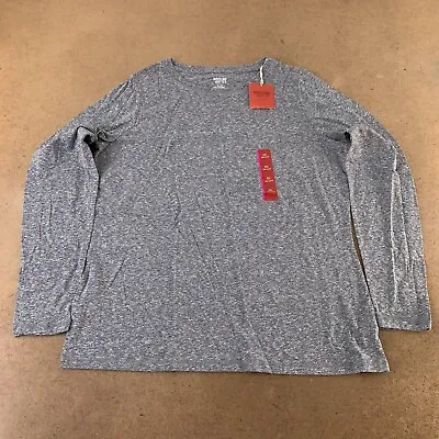 Mossimo Womens T-Shirt Gray Heathered Long Sleeve Crew Neck Tee XXL New • $15.87