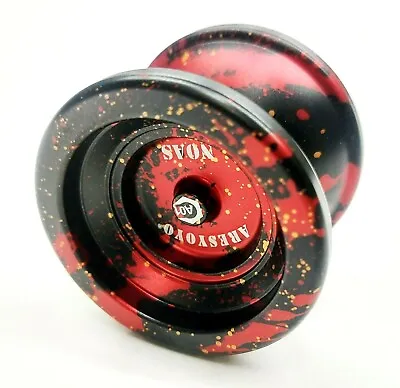 Acid Unresponsive Professional Trick String Magic YoYo Anodized Metal Red Splash • $19.99