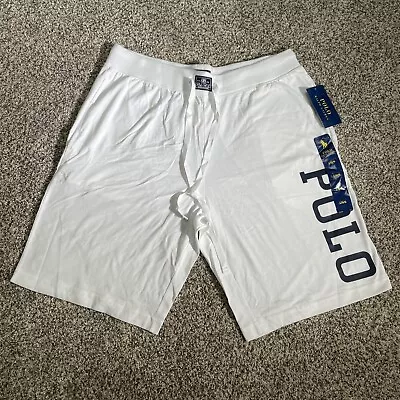 Polo Ralph Lauren Shorts Mens Size L Sleepwear White Big Polo Logo New W/ Tags • $26.95