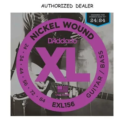 D'Addario Exl156 Nickel Wound Electric Guitar/Bass Strings Fender Bass VI 24-84 • $14.79