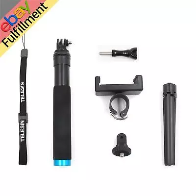 Handheld Selfie Stick+Tripod Mount+Phone Clip+ Strap Set For GoPro Hero 7 6 5 4 • $31.35