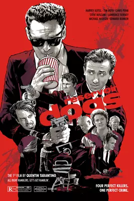 Reservoir Dogs By Joshua Budich SIGNED Ltd Edition X/AP Screen Print Mondo MINT • $125