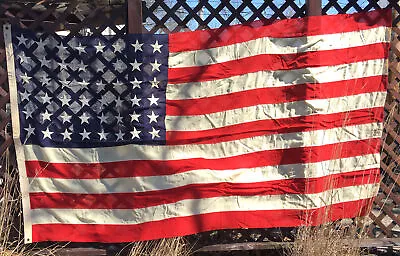 Vintage 48 Star American Flag 5 X 9'6 By Washington Wool Bunting (1) • $100