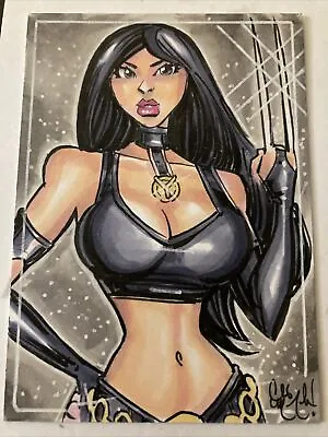 X-23 LARA X-MEN Sketch Card Original Art Chris McJunkin DISCOUNTED! • $79.99