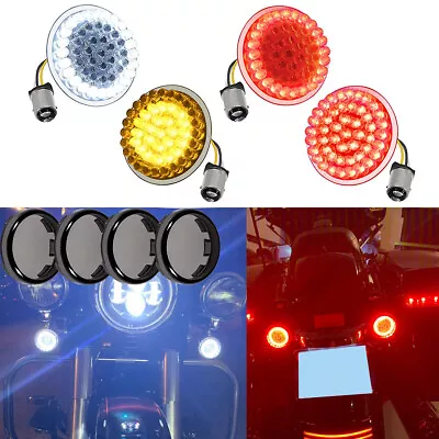 1157 LED Brake Turn Signal Blinker Light+Lens For Harley Road Glide Street Glide • $25.99