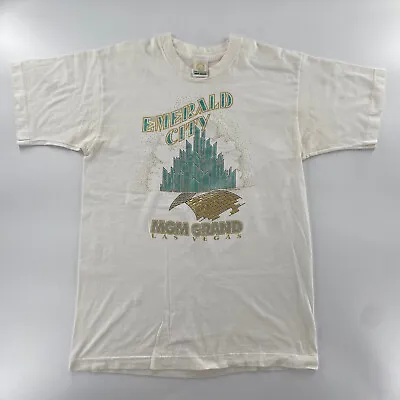 VINTAGE MGM Grand Shirt Adult Large Emerald City Las Vegas Single Stitch Men 90s • $39.96