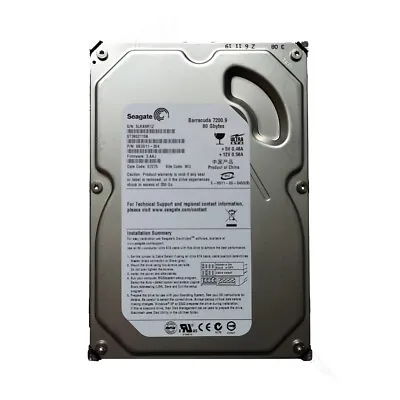 Seagate 80GB ST3802110A 7200RPM IDE PATA 3.5  Internal HDD Hard Disk Drive • £23.99