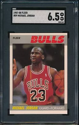 1987 Fleer Michael Jordan 2nd Year #59 SGC 6.5 EX-NM+ (Nice Centering) -1163 • $239