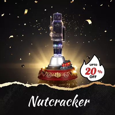 Christmas Decor Nutcracker Christmas Gift Spinning Music (Swordsman) • $20.79