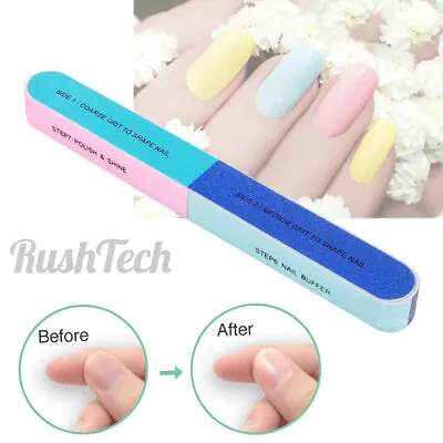 7 Sided Manicure Nail File Emery Boards Sanding Buffer Shiner File Beauty Tool • $5.57