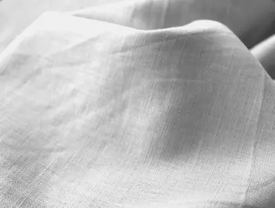 Mid Weight 240GSM Vintage Style Washed Pure Linen Dress Fabric Material (White) • £11.99