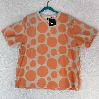 Marimekko X Uniqlo Orange Polka Dot T-Shirt Womens Crew Neck Casual Size XXL • $24.99