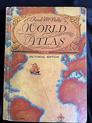 Vintage Atlas: Rand McNally World Atlas Pictorial Edition (1934) • $15