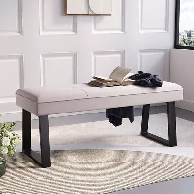 £68.95 • Buy Tufted Upholstered Accent Bench Window Seat Fabric Ottoman Bed End Stoo