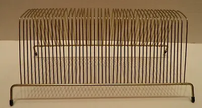 45rpm Record Holder /Storage 44 Slots Gold Color Metal/Wire Vintage Mid Century • $15