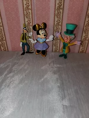 Disney Figurine Bundle Cake Topper Minnie Mouse Goofy Mad Hatter • £8.44