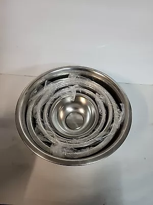 Five Piece Stainless Steel Mixing Bowls! .75 1.5 3 6 8qt SS S/S  • $19.99