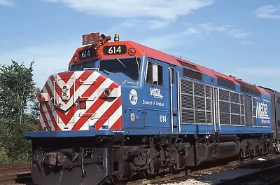 P: Original Slide METX METRA F40C #614 - Elgin IL 1989 Ex-MILW • $3.99