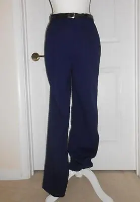 Vintage 1970s Bobbie Brooks Dress Pants 13 14 Navy Blue Pleated Front NEW • $26.24