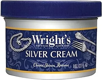 Wright's Silver Cleaner And Polish Cream 8 Ounce Ammonia Free Gently Clean • $8.95