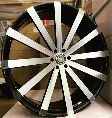 26  Inch BLACK Machine Face Elure 037 Velocity VW12 Rims Wheels 24 28 Machined • $1735.80