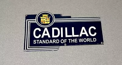 Vintage 15” Cadillac Dealership Porcelain Sign Car Gas Oil Automobile • $154.99