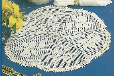 Daffodil First Blooms Doily Crochet Pattern INSTRUCTIONS Removed From A Magazine • $6.95