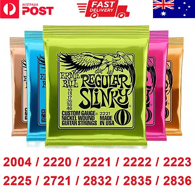 Ernie Ball Electric Guitar Bass Strings Slinky Regular Super Extra Hybrid AU • $34.89