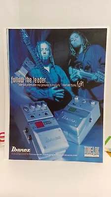 Korn - Follow The Leader-  Ibanez Guitar Effects  1999  - 11x8.5 - Print Ad.  9 • $8.25