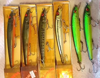 Bomber Long A Size 16 A Lures - Great Colors Lot Of Six - 6   Baits - 4 In Boxes • $45