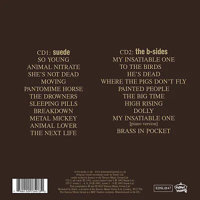 £22.99 • Buy Suede - Suede (Edsel) CD Album