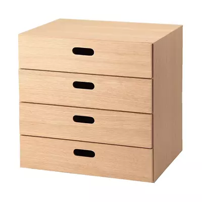 Muji Stacking Chest Width 37 Depth 28 Height 37cm 4 Drawers Oak Japan • $168