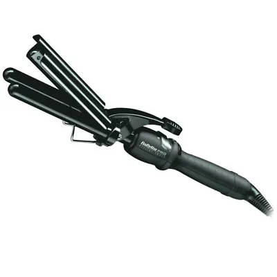 Babyliss Pro Porcelain Triple Barrel Waver Hair Curling Tong Iron - Black • £38.99