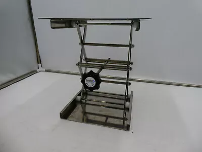 🍀 NICE! BrandTech Stainless Steel Manual Lift Scissor Lab Jack Platform 8  X 8  • $69.99