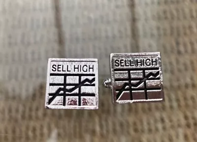£2.75 • Buy Buy Low Sell High Stockbroker Cufflinks. Brand New...nice Men / Womens Gift