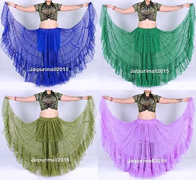 25 Yard Skirt Tribal Belly Dance Gypsy Skirt Renaissance Renfaire Costumes Lace • $61.74