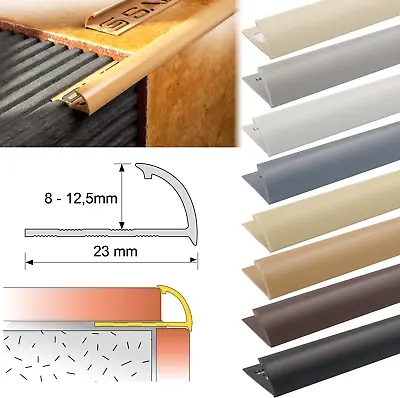 Round Edge PVC Tile Trims Quadrant Tile 81012.5mm VARIOUS COLOURS- 2.5 Mete • £2.99