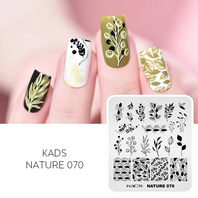 KADS Nail Art Stamping Plate Nature Manicure DIY Template Stencil Nail Set Kit • $2.84