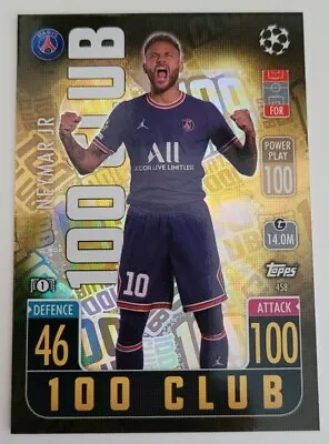 $26.99 • Buy 2021/22 Match Attax UEFA - Neymar Jr 100 Club Foil Card #458 PSG
