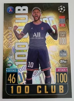 $26.99 • Buy 2021/22 Match Attax UEFA - Neymar Jr 100 Club Foil Card #458 PSG