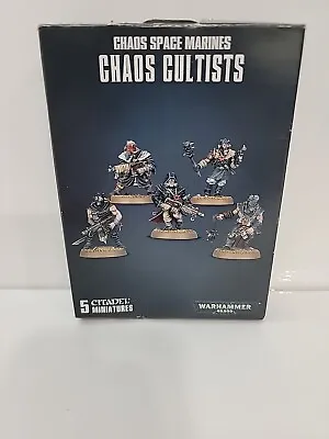 Games Workshop Chaos Space Marines 5 Chaos Cultists Warhammer 40000 New Read • $65.74