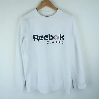 £18.95 • Buy Reebok Classics Sweatshirt Spell Out Logo SZ Medium ( G8051)